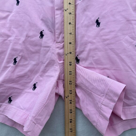 Polo Ralph Lauren Shorts Mens 33 Pink Pony Embroidered Stretch Classic Fit - Picture 5 of 10